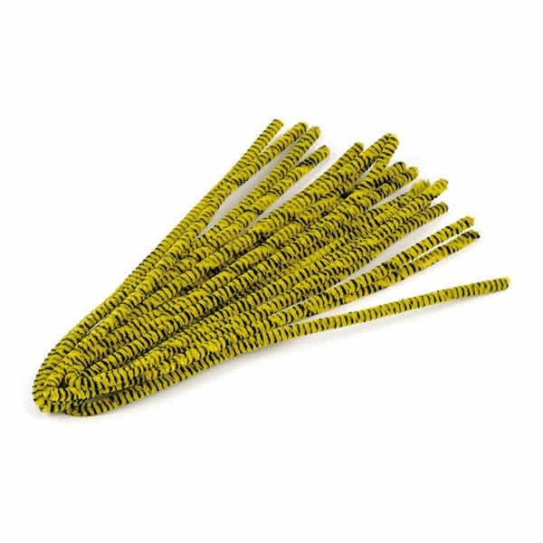 Pipe cleaners, 10 pces, yellow-black