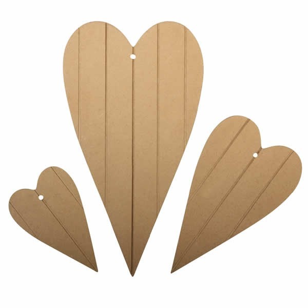 MDF Hearts 18x10 / 12x7 / 8x5cm