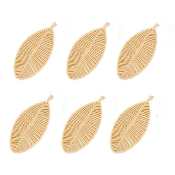 Feuilles en feutre beige, 70mm, 12 pcs