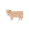 Felt cows light brown, 55mm, 6 pcs