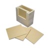 Caja con posavasos de madera 12x6x12cm