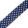 Schrägband Pünktchen blau-weiss, 10mm/1m