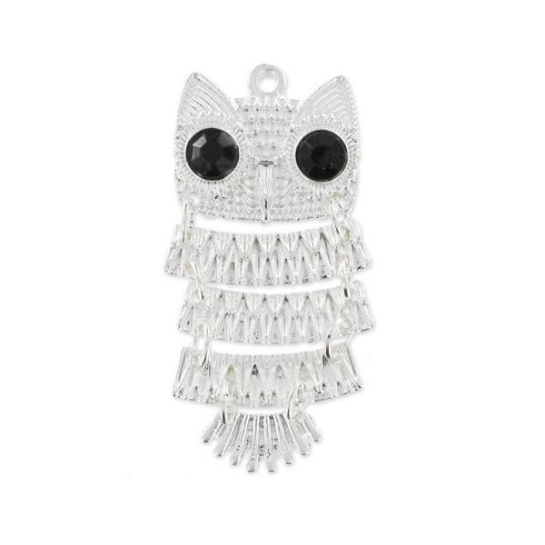 Pendentif articulé hibou 45mm, 1 pièce