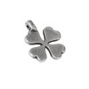 Clover pendant, 15mm, silver, 3 pcs