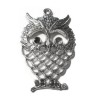 Pendant Big Owl, silver colour, 58x38mm, 1 pce