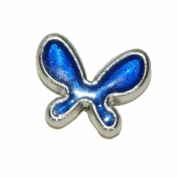 Colgante mariposa, 20x15mm, zul, 2 pz