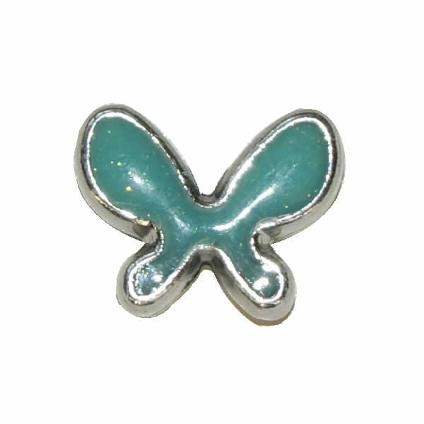 Colgante mariposa, 20x15mm, turquesa, 2 pz