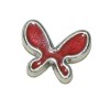 Pendant Butterfly, 20x15mm, red, 2 pcs