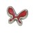 Pendant Butterfly, 20x15mm, red, 2 pcs