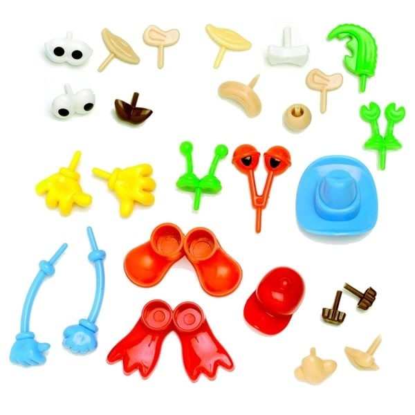Plastic elements for modelled characters