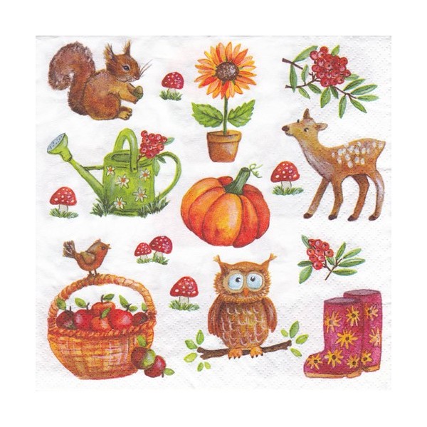 Serviette Herbstallereli, 1 pièce