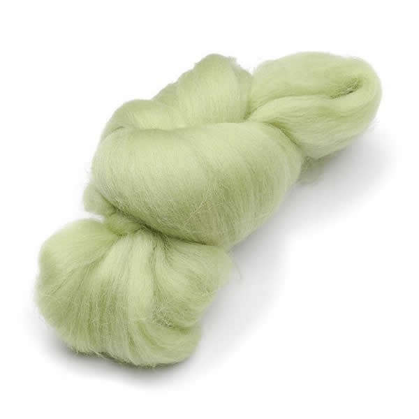 Felting wool, lime green