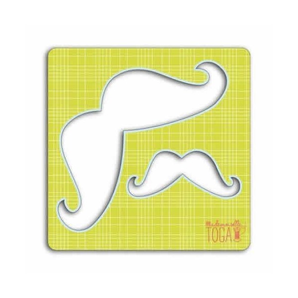 Creative stencil for sewing, mustache