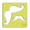 Creative stencil for sewing, mustache