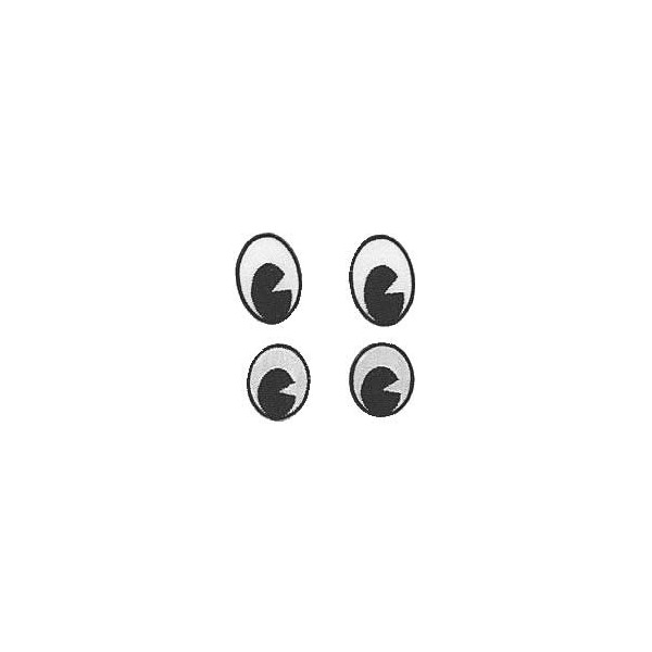 Iron-on motif Eyes black/white