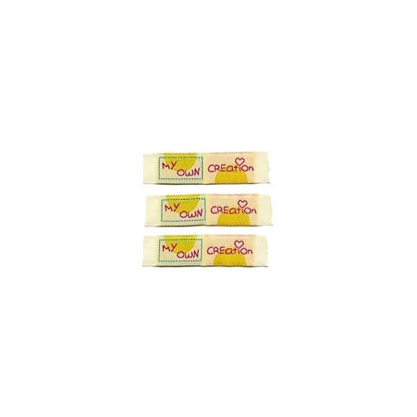 Fabric labels, "My own creation"