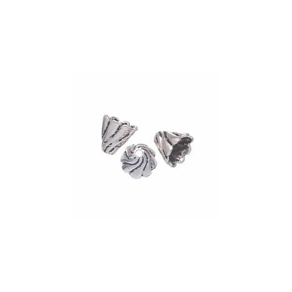 Conic Cap 11x13mm, silver, 5 pcs