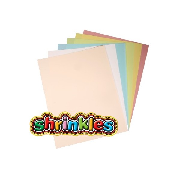 Shrinkles, plastico para manualidades, colores claros