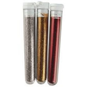 Pailletten zum Festkleben - 3 Farben : rot / gold / silber