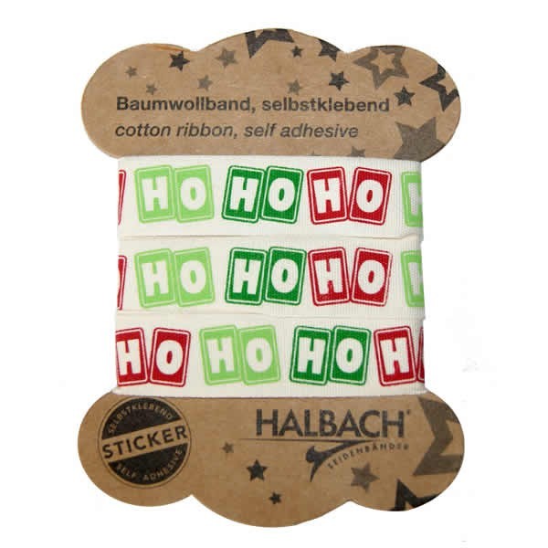 Adhesive Fabric Tape, Ho Ho Ho