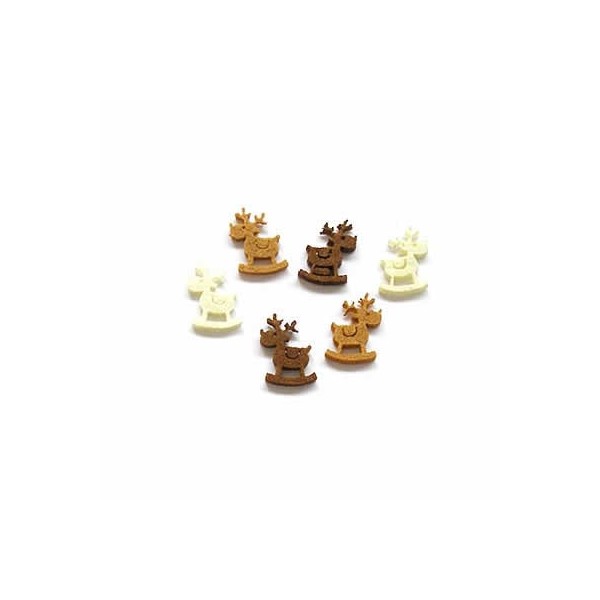 Felt Deers 25mm, 12 pcs