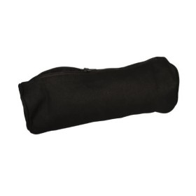 Plumier en coton noir avec fermeture zip