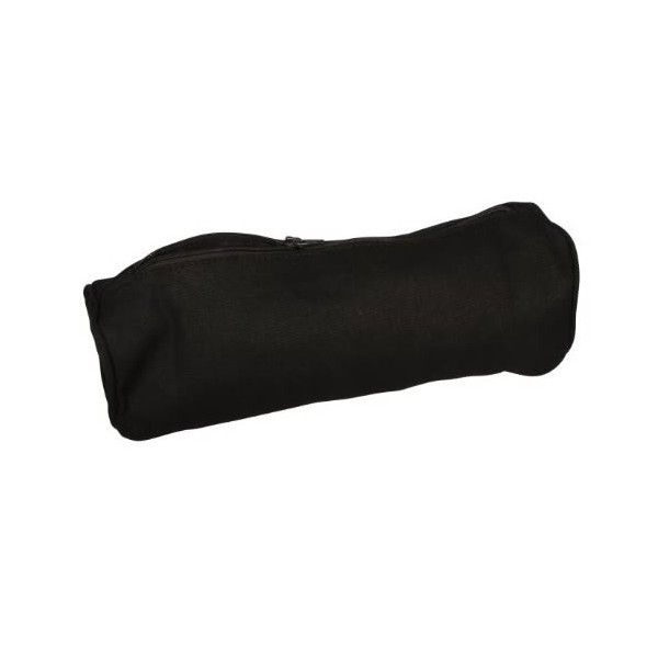 Cotton pencil case with zip, black