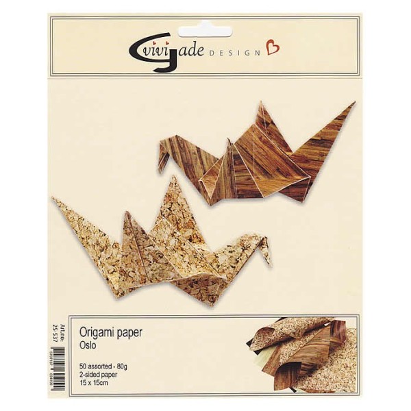 Oslo - Origamipapier, 15x15cm, 50 Blatt sortiert