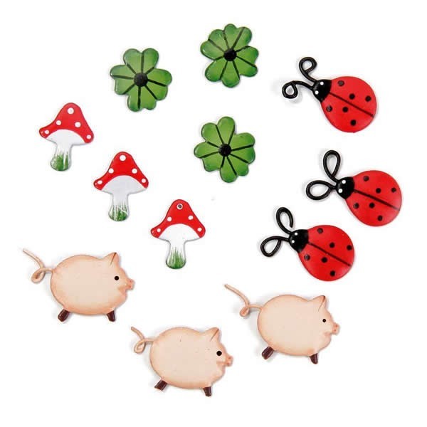 Decoration Good Luck, 20mm, 12 pcs