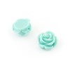 Resin roses, 15mm, mint, 5 pcs