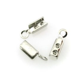 Terminales para cordones, 3mm, 10 pz, plata