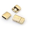 Magnetic clasp for flat leather 10mm, bronze, 1 pce