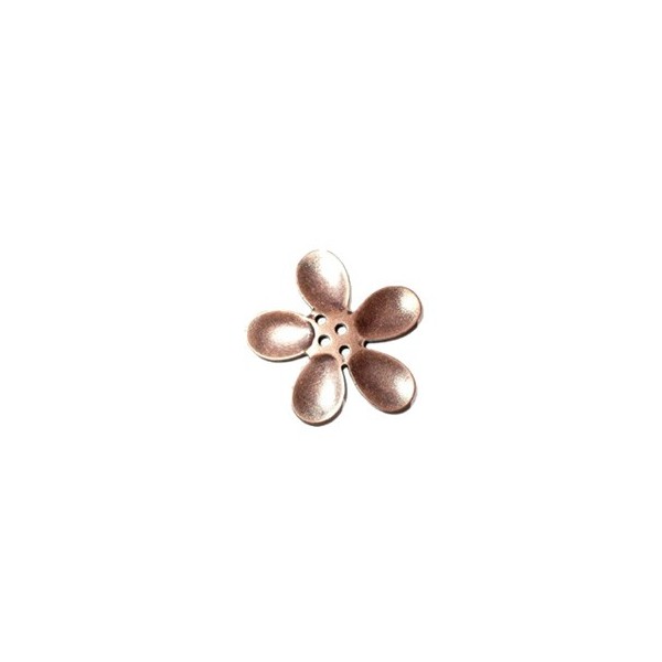 Orchidee Knopf 20mm, silber
