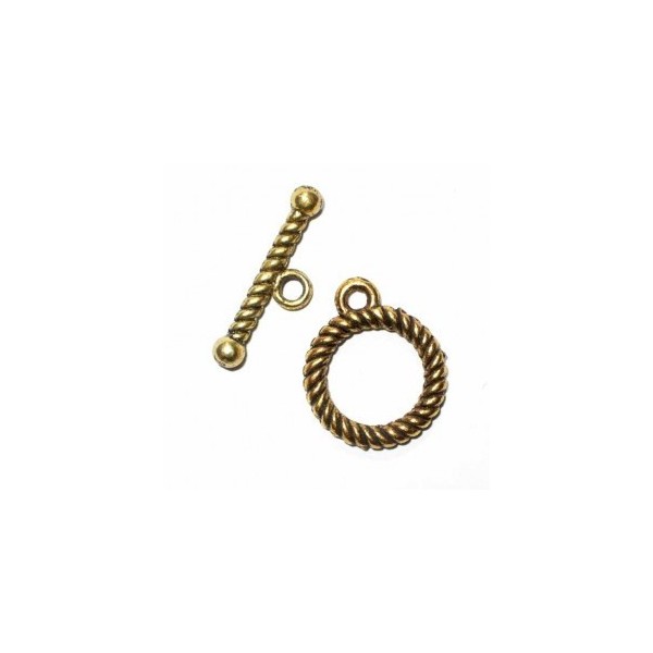 Stick clasp twisted, color : gold