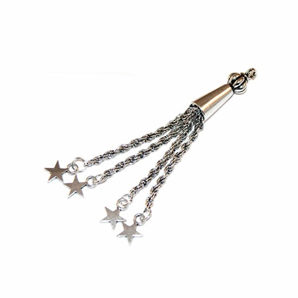 Borla de metal estrellas 81mm, 1 pza