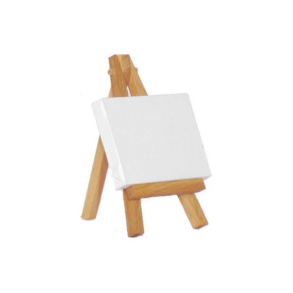 Mini canvas and easel