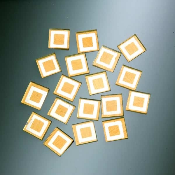 Matrix Mosaic, gold, squares, 10x10x2mm