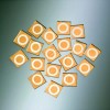 Matrix Mosaic, gold, round, 10x10x2mm