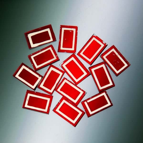 Matrix Mosaic, rot, Rechteck, 10x15x2mm