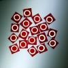 Matrix Mosaic, rot, rund, 10x10x2mm