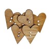 Botónes de madera corazones, 22mm, 6 pz