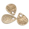 Pendentif en métal forme goutte, 26x19mm, 2 pcs