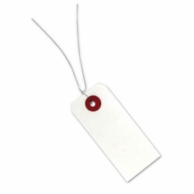 Artemio - Etiquetas blanco con hilo metal, 50pz