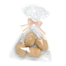Huevos 5cm, marron claro, 6 pzas