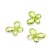 Plastic Butterflies, 3cm, green, 12 pcs