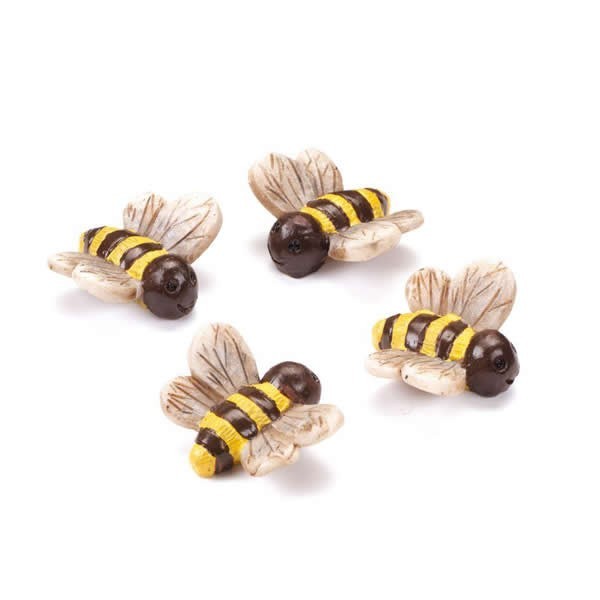 Resin bees, 2 cm, 3 pcs