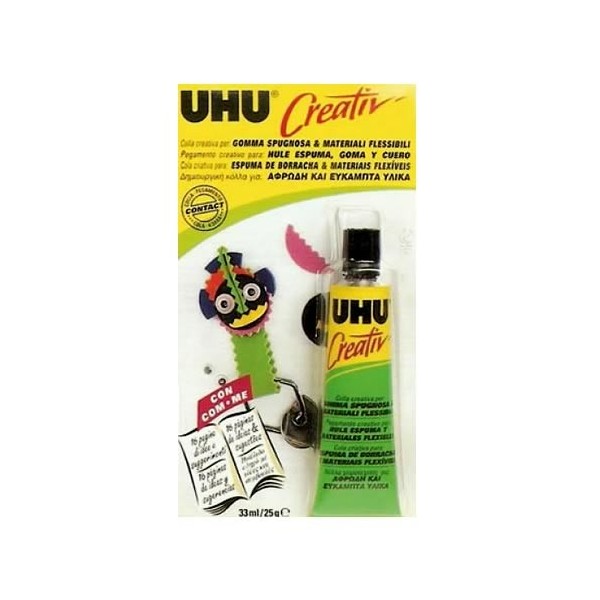 UHU Creativ - Pegamento para goma y materiales flexibles