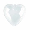 Transparent plastic heart, 95mm