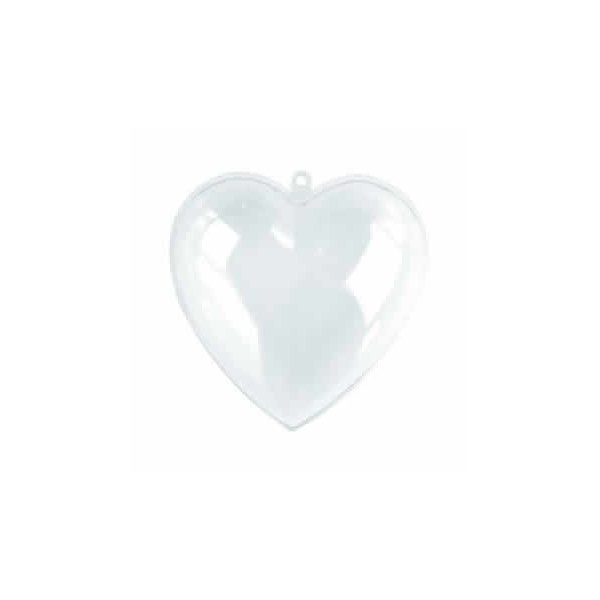 Transparent plastic heart, 95mm