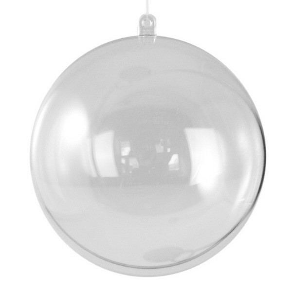 Boule acrylique en deux parties, transparente Ø20cm